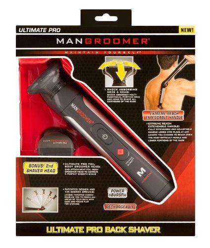 MANGROOMER - ULTIMATE PRO Back Shaver with 2 Shock Absorber Flex Heads