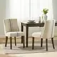 Christopher Knight Harman Dining Chairs Set Of 2 Side Chairs Linen Stripe PICK UP ONLY