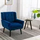 Modern Soft Velvet Tufted Wide Back Accent Chair Royal Blue By Corrigan Studio
