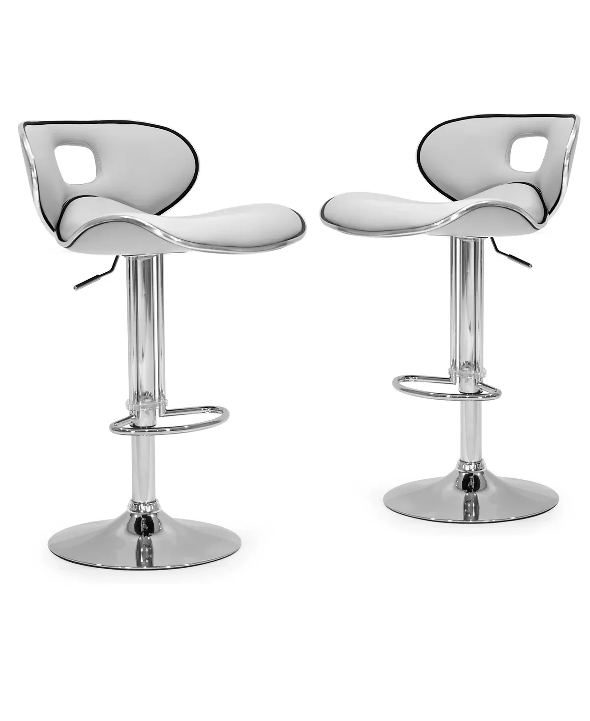 Glamour Home Adria Faux Leather Adjustable Set Of 2