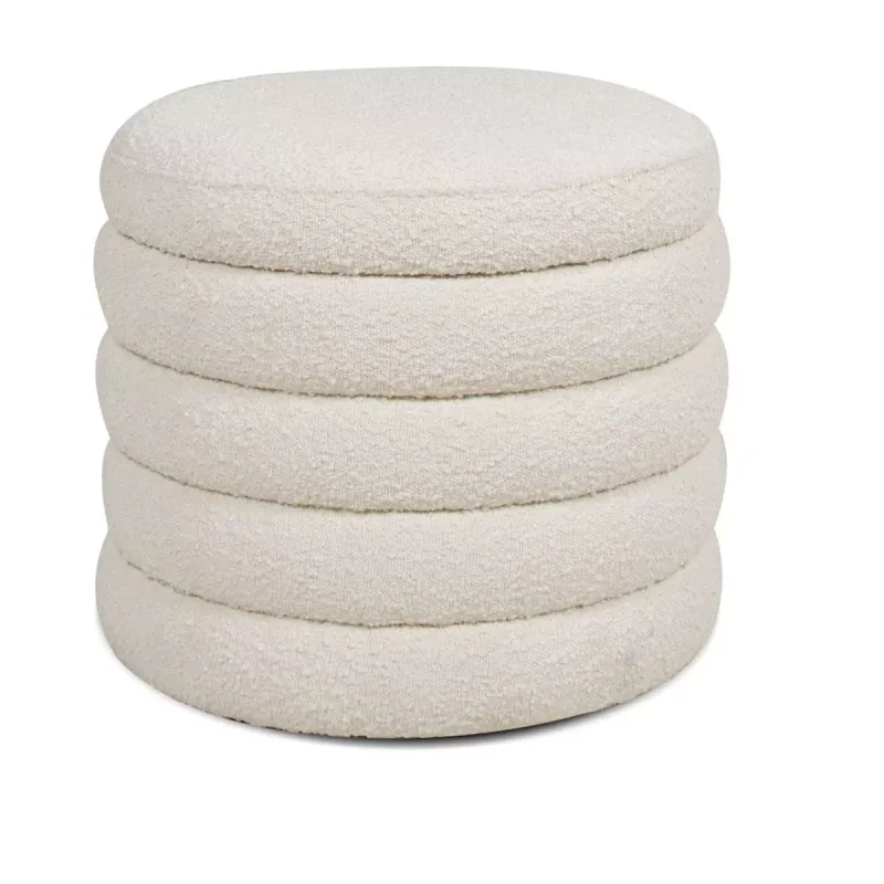 Nicbex Modern Round Storage &amp; Ottoman