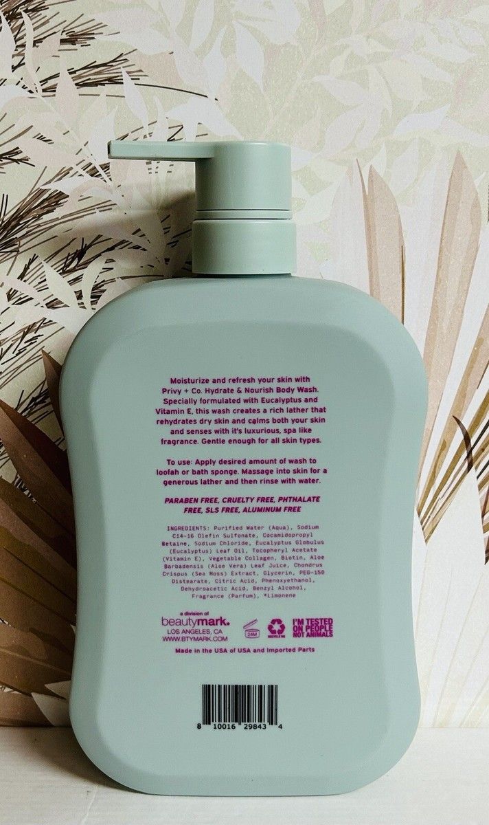 Privy + Co. Hydrate &amp; Nourish Body Wash Made with Eucalyptus &amp; Vitamin E