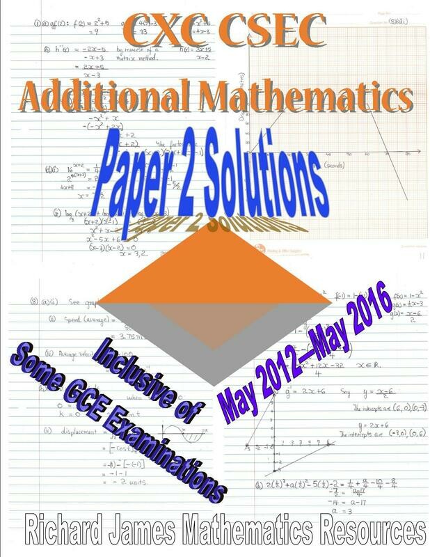 CXC CSEC Additional Mathematics Paper 2 Solutions