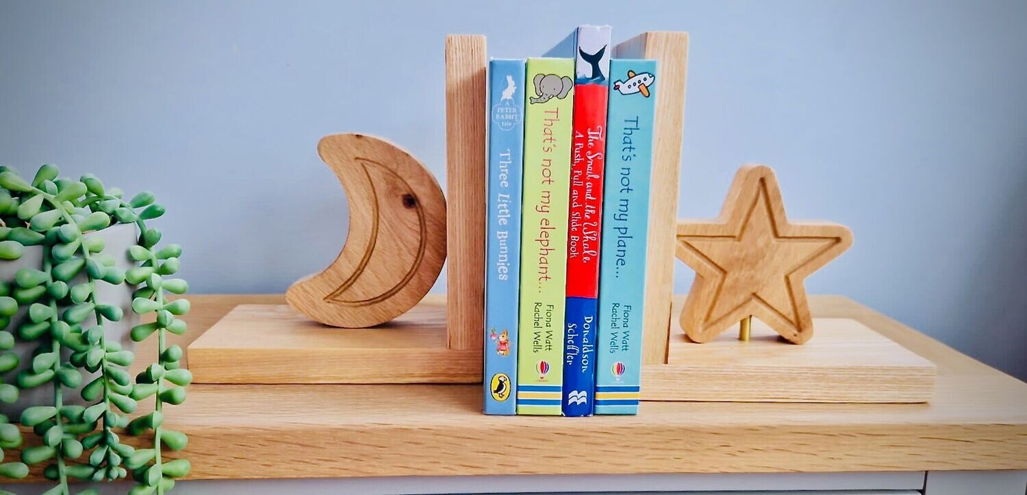Moon & Star Bookends