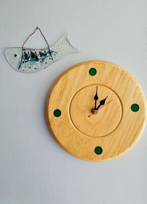 Oak & Resin Clock