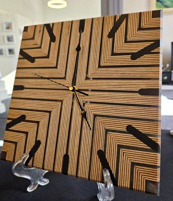 Modern Ply and Resin Wall Clock