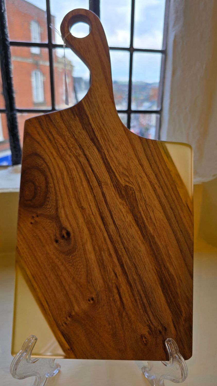 Beautiful Elm and Resin Charcuterie Board