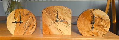 Spalted Beech Mantle Clocks