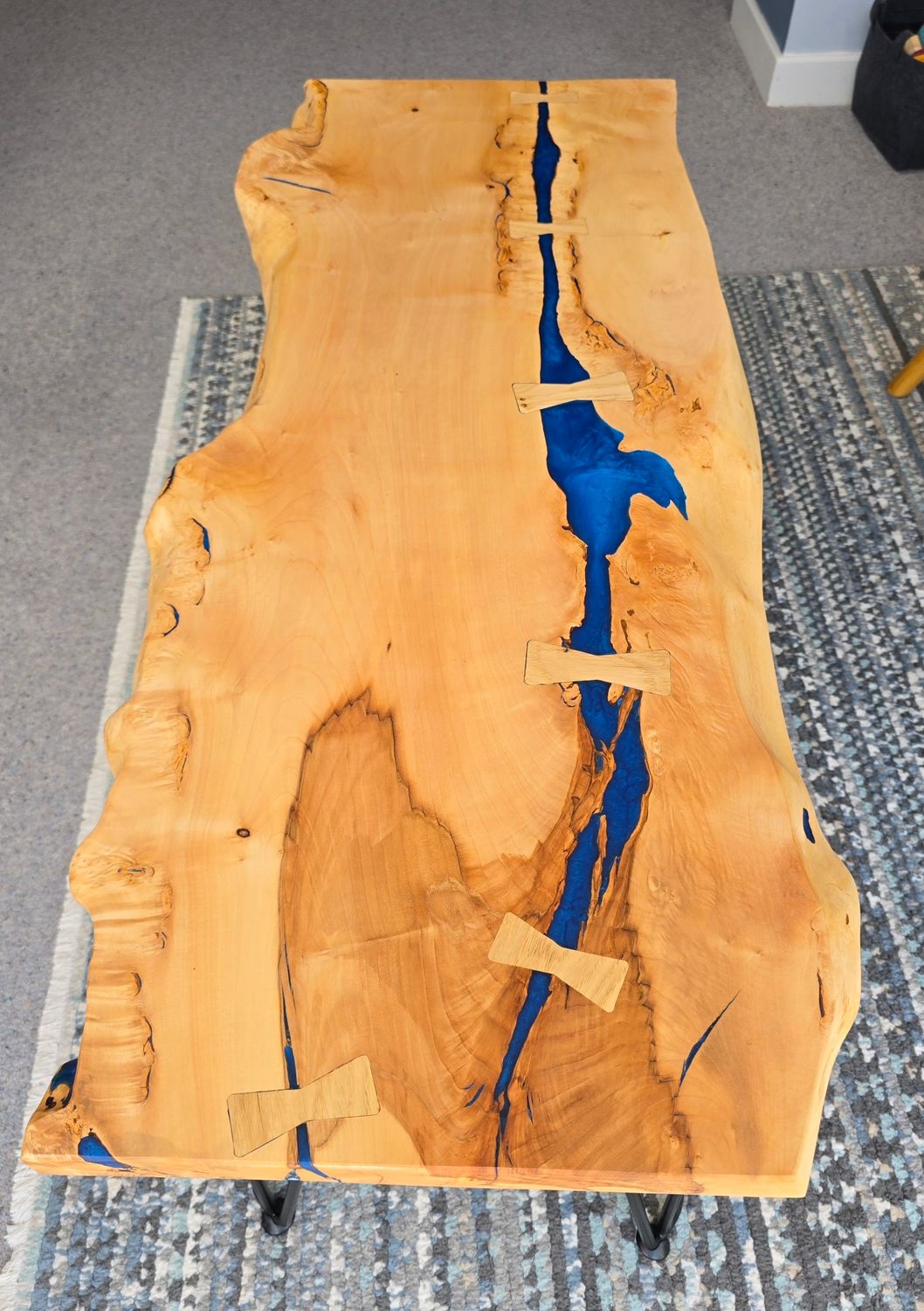 Field Maple & Cobalt Blue River Coffee Table