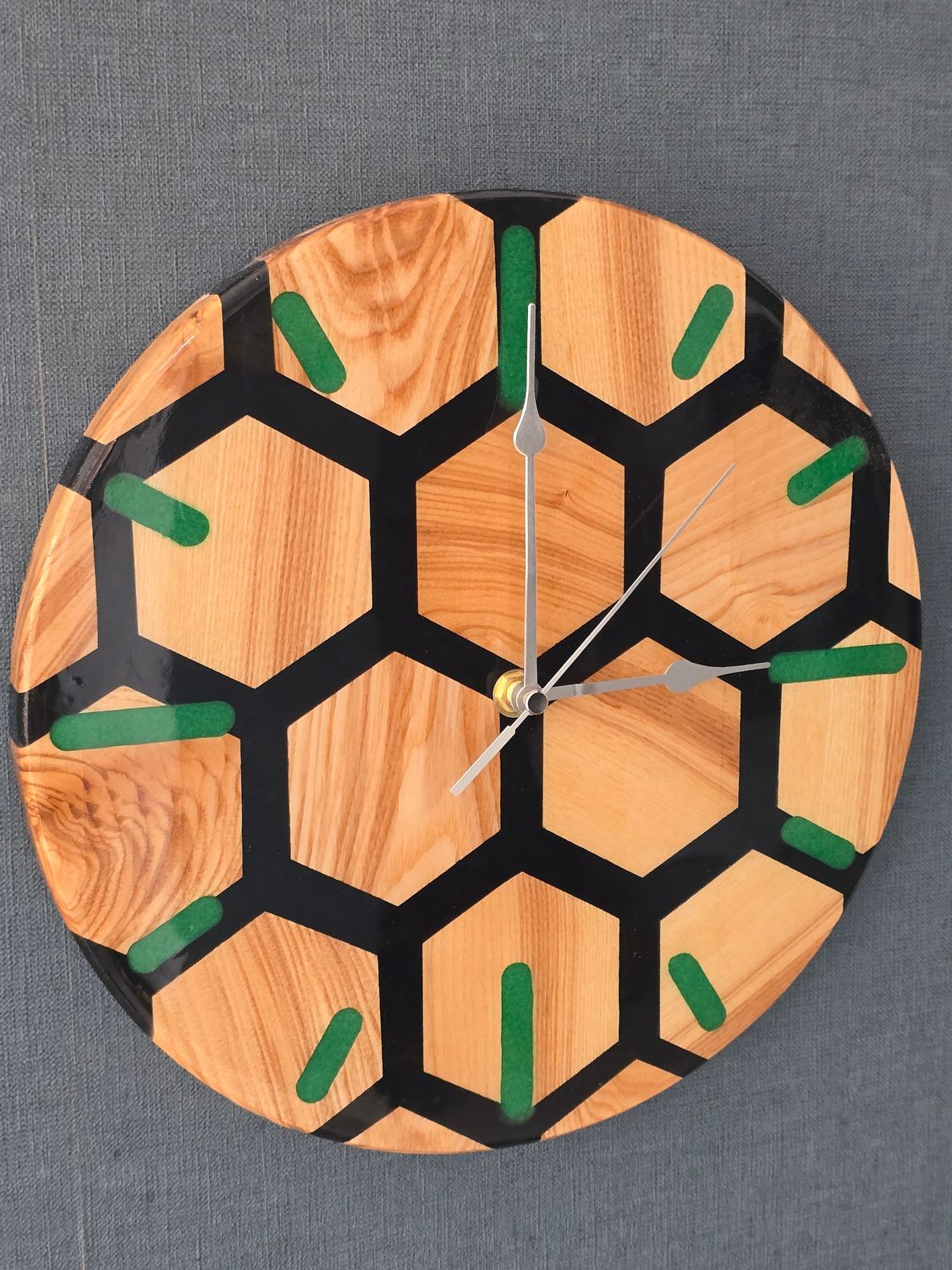 Ash & Resin Honeycomb Wall Clock Ash & Resin Honeycomb Wall Clock