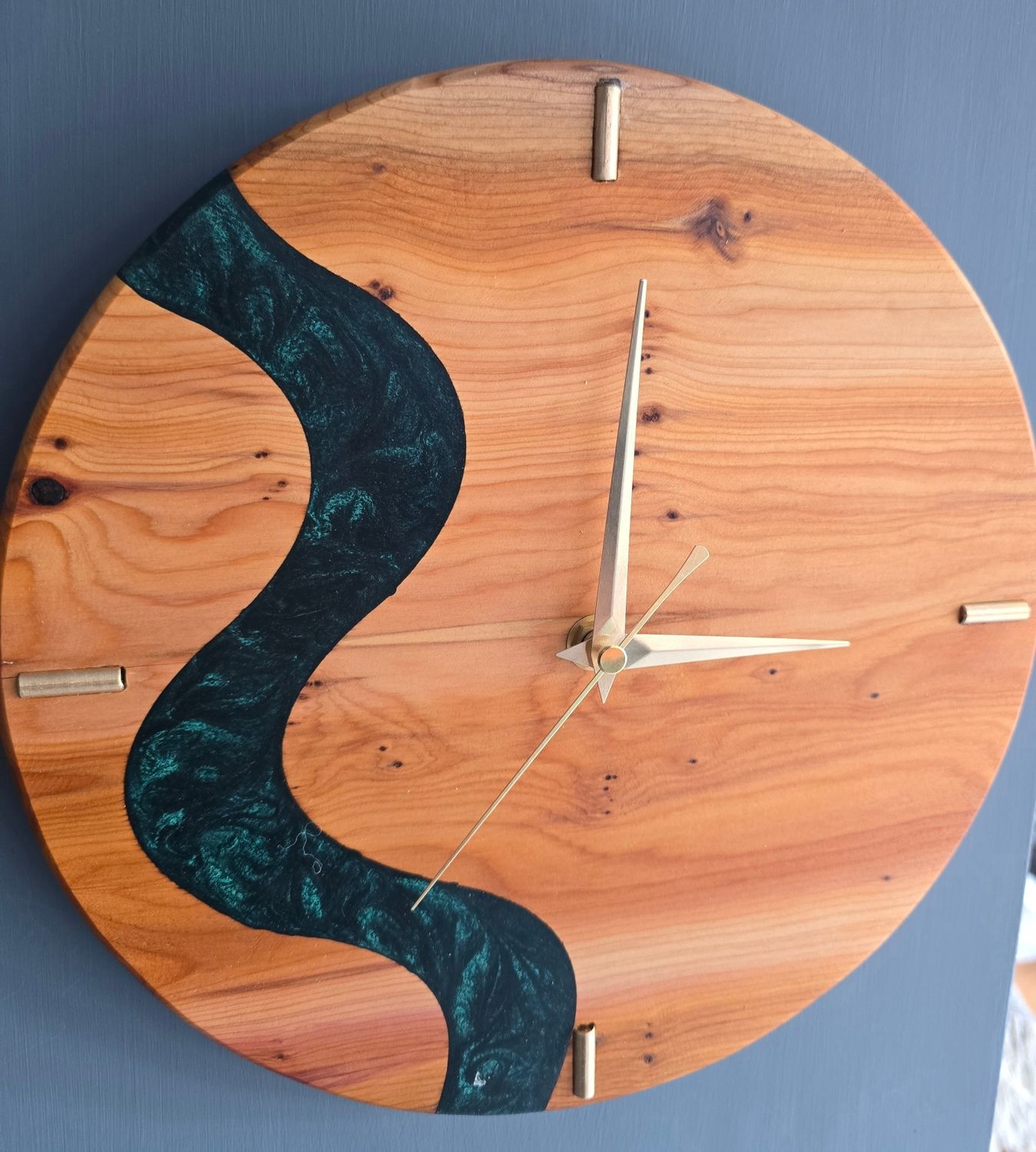 River Flow Yew Wall Clock