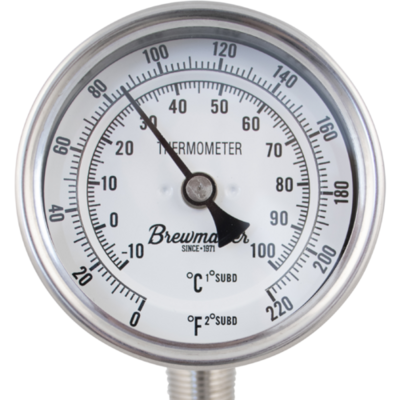 1/2" MPT Adjustable Angle Dial Thermometer 1/2" MPT Adjustable Angle Dial Thermometer