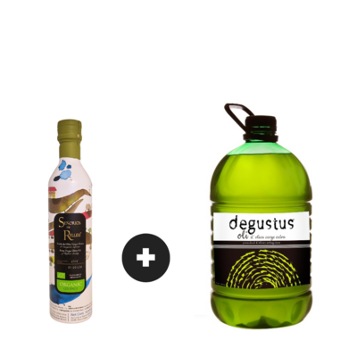 Pack Extra Virgin Olive Oil 5L + Senorios de Relleu Organic 500ml