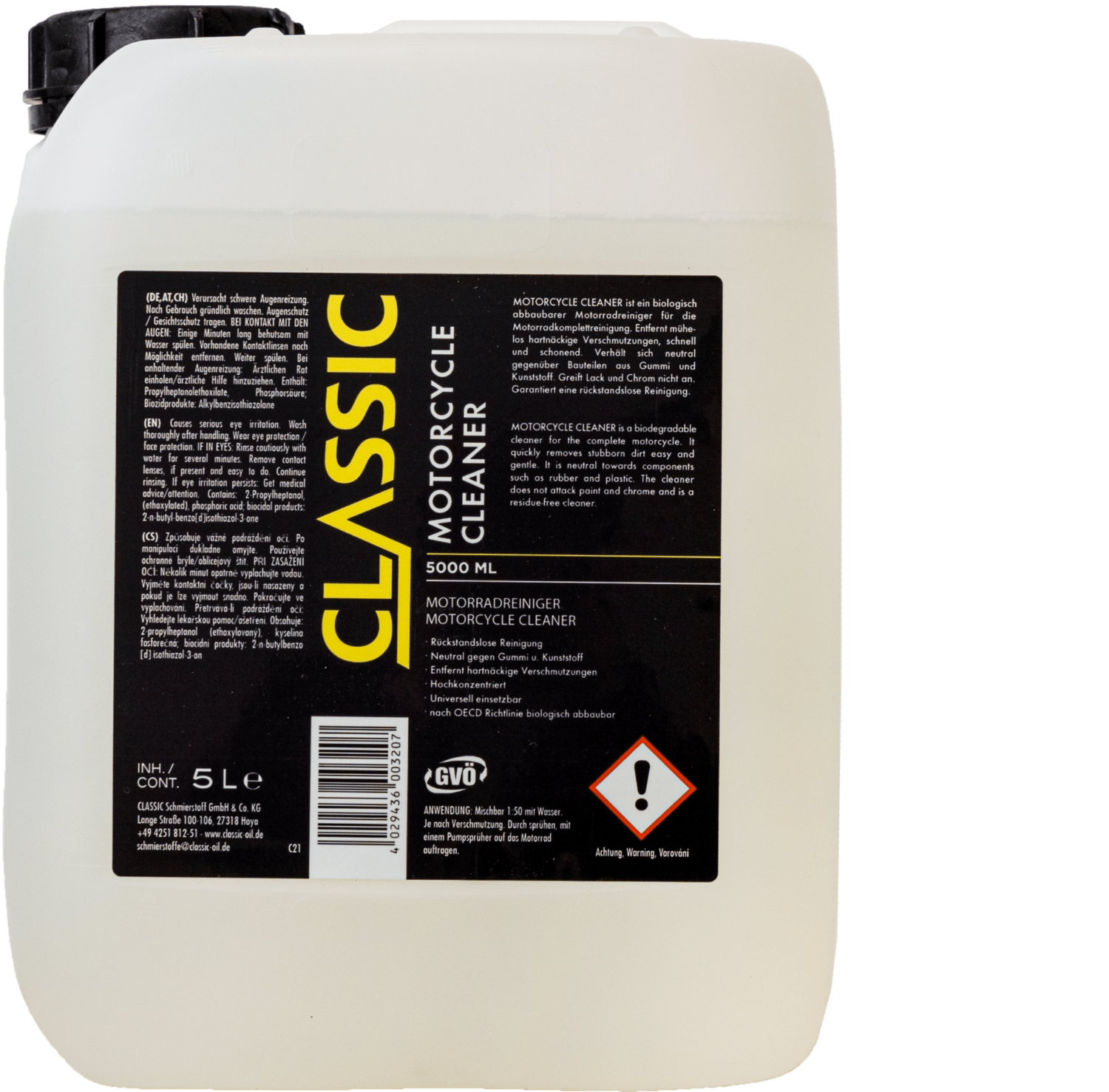 CLASSIC MOTORCYCLE CLEANER (5 L) - neu mit verbesserter Formulierung!
