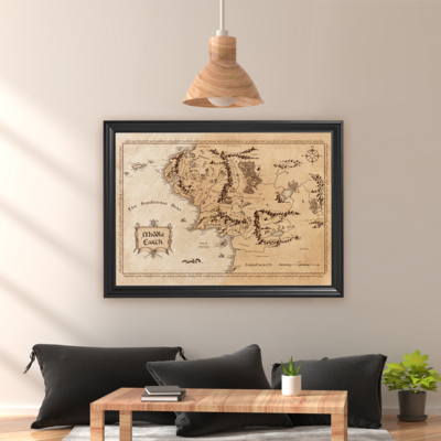 Map of Middle-earth B2 plakat
