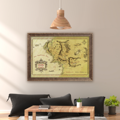 Map of Middle-earth B2 plakat