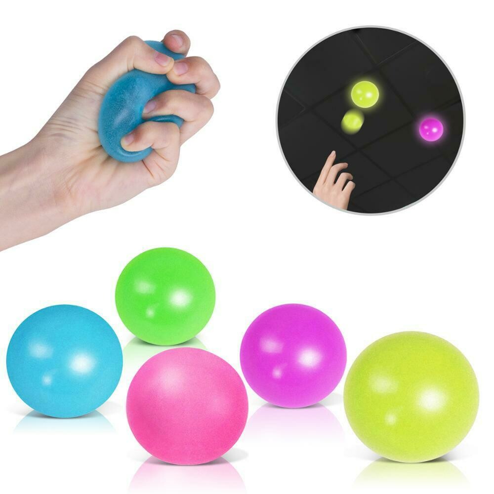 Stick Wall Ball Stress Relief Ceiling Balls x4