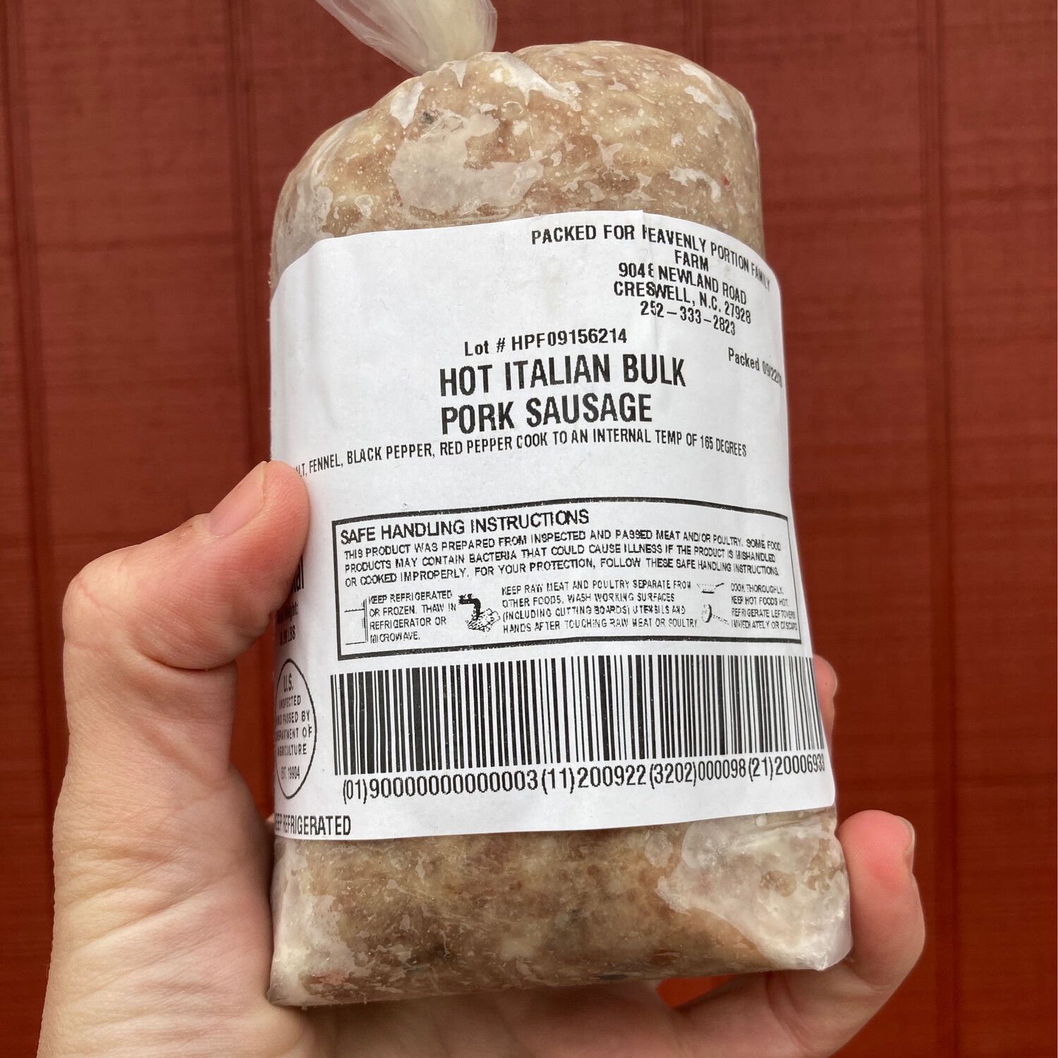 Italian Bulk Sausage (HOT)