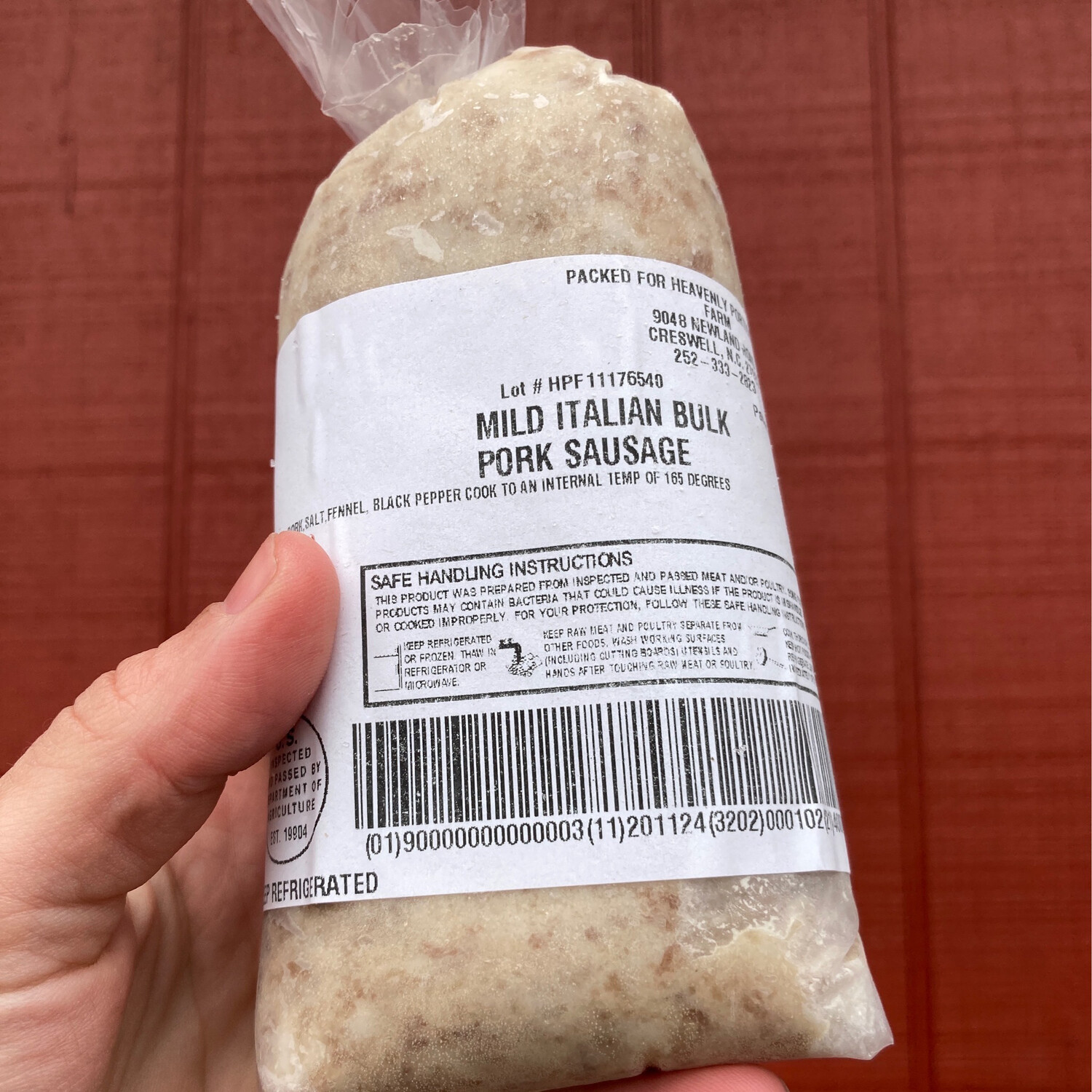 Italian Bulk Sausage (MILD)