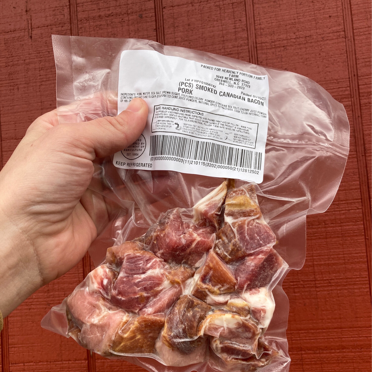 Smoked Canadian Bacon Pieces