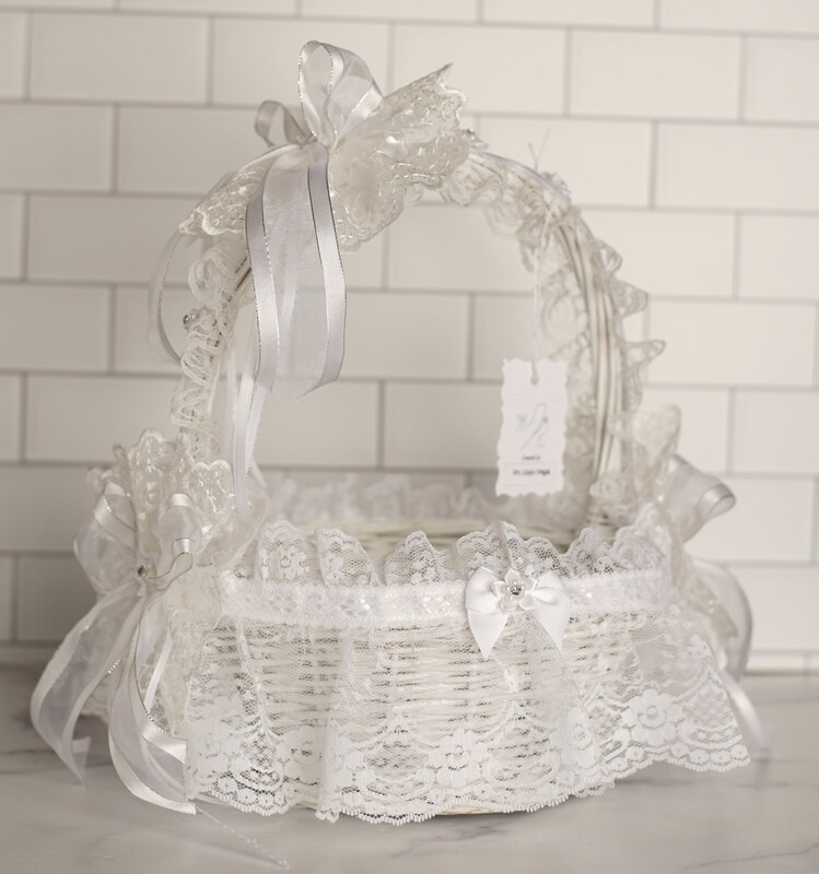 White and Silver Basket