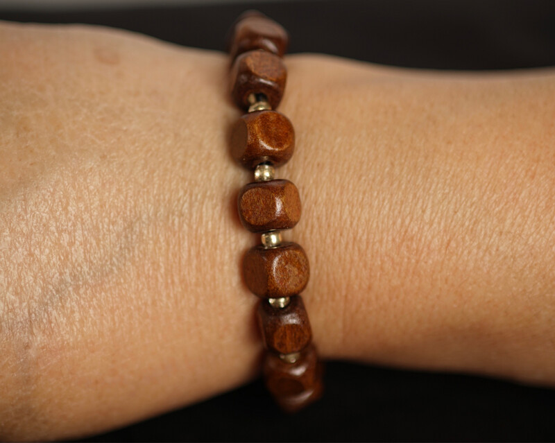 Wood Cube bracelet