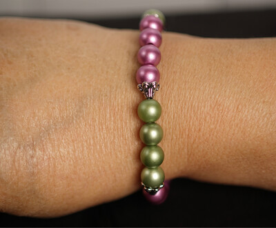 Pink and Green Bracelet