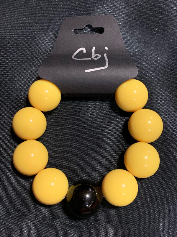 Yellow with Black Bracelet