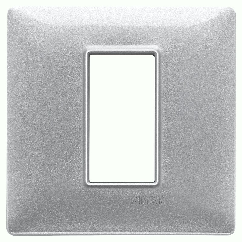 Накладка для 1 модуля серебро металлизированное