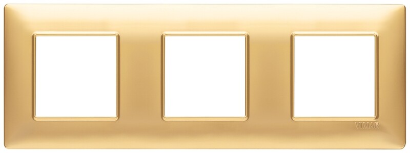 Накладка для 6 модулей (2+2+2) расстояние между центрами 71мм золото матовое
