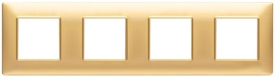 Накладка для 8 модулей (2+2+2+2) расстояние между центрами 71мм золото матовое