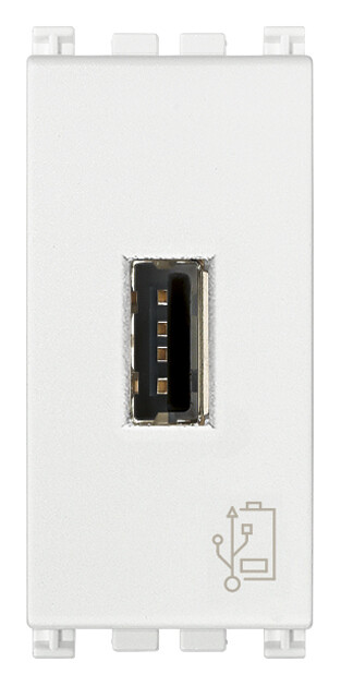 Зарядное устройство с разъемом USB 5V 1,5A, 1модуль, белое