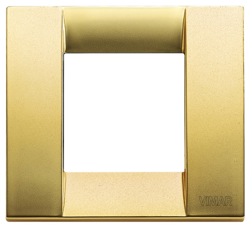 Накладка для 1-2 модулей металл матовое золото