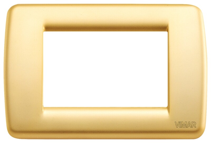 Накладка для 3 модулей RONDO металл матовое золото
