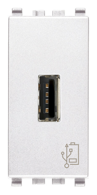 Зарядное устройство с разъемом USB 5V 1,5A, 1модуль, белое