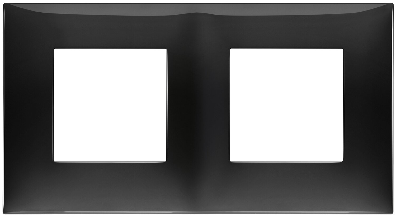 Накладка на 4 модуля (2+2), черная