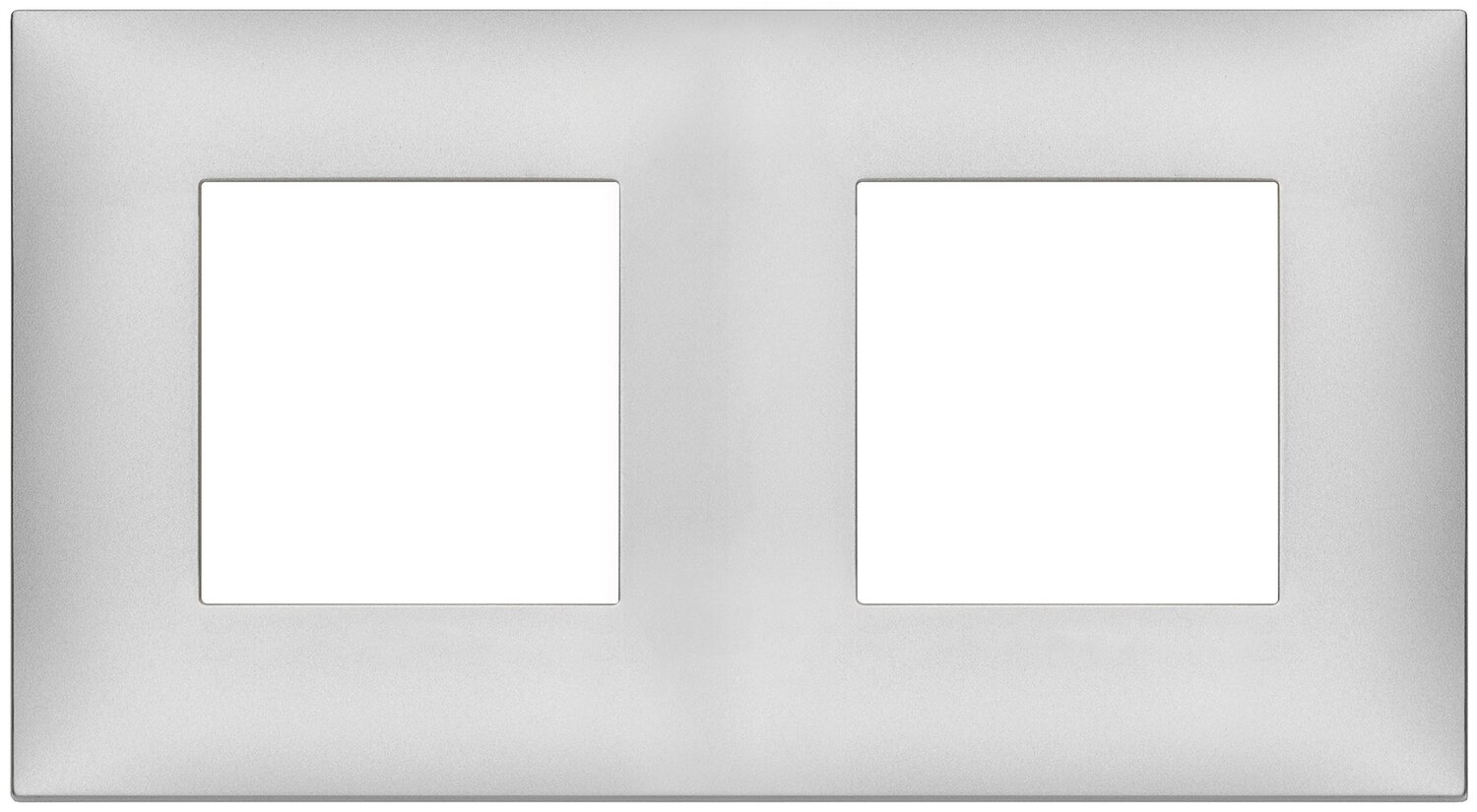 Накладка на 4 модуля (2+2), серебро матовое