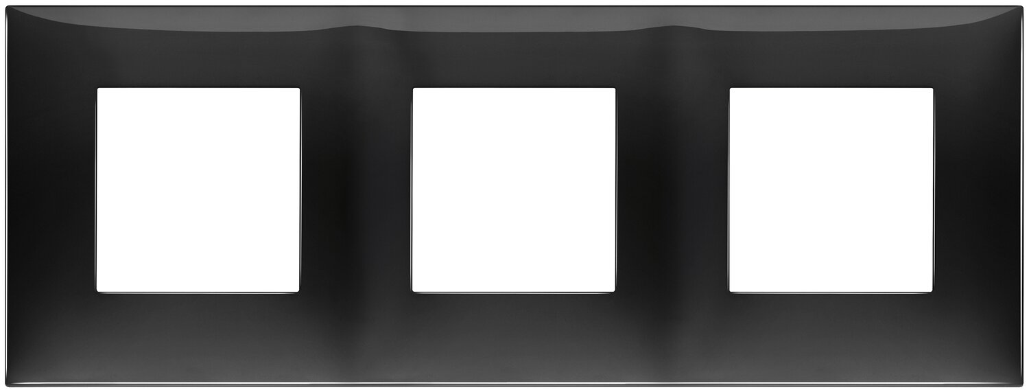 Накладка на 6 модулей (2+2+2), черная