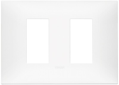 Накладка на 2 модуля по бокам для коробки на 3 модуля, белая матовая