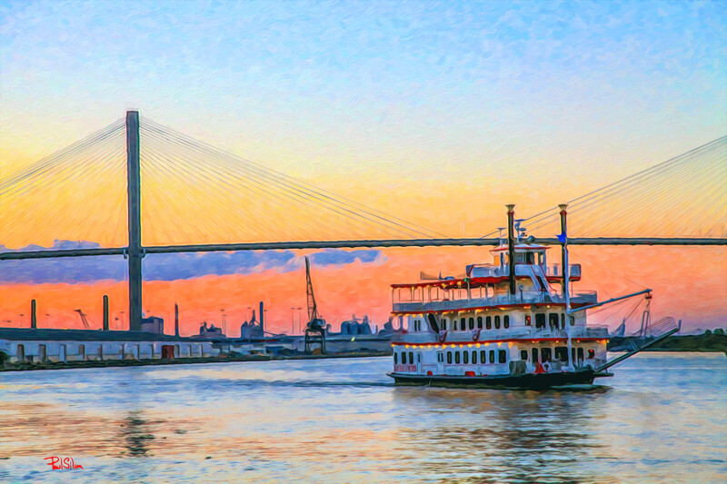 "Savannah Bridge Sunset" by Paul Silva