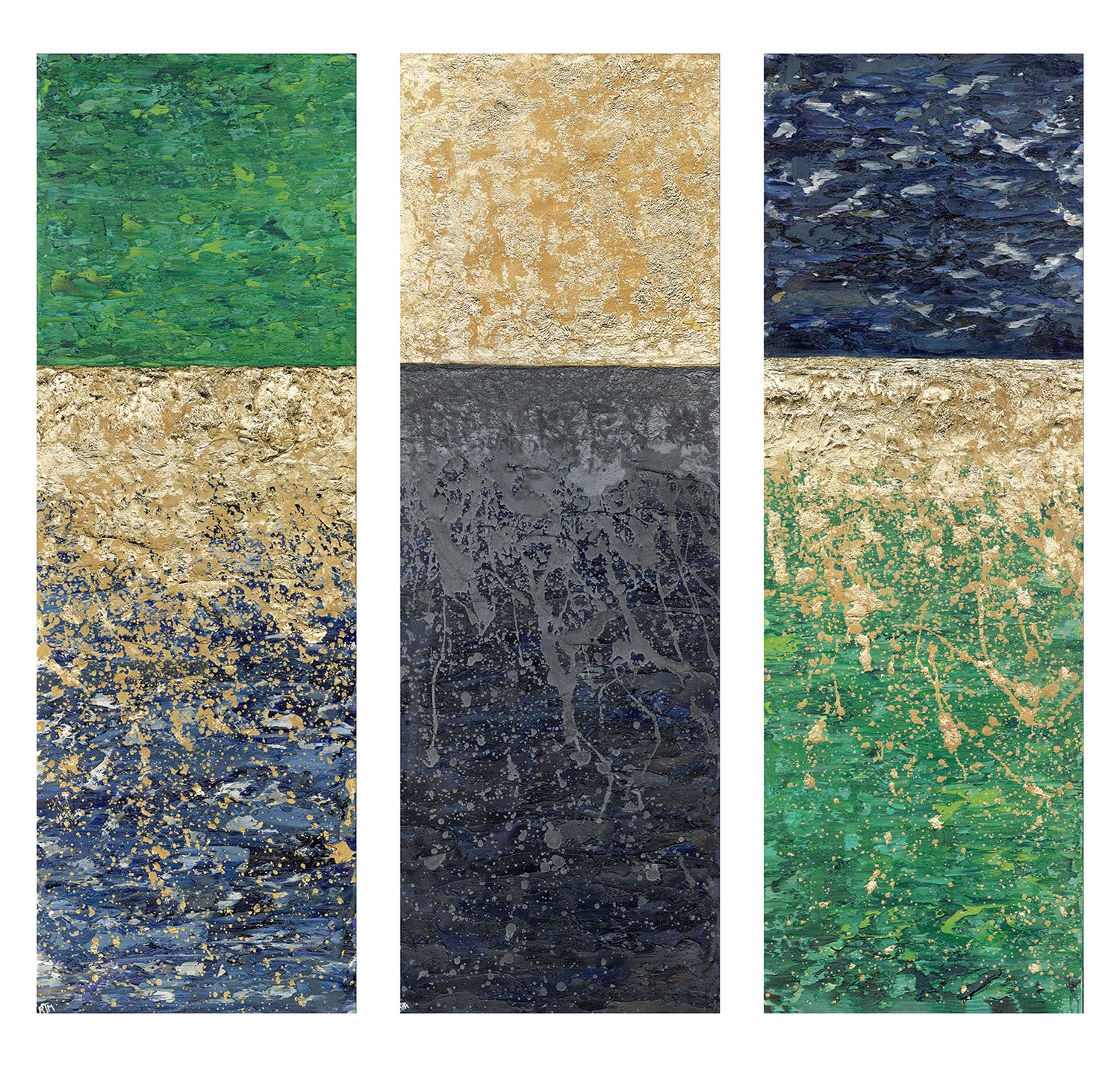 Spring Storm Over the Atlantic Triptych