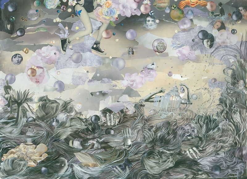 "Bad Hair Day" Collage by Sharon Bartley