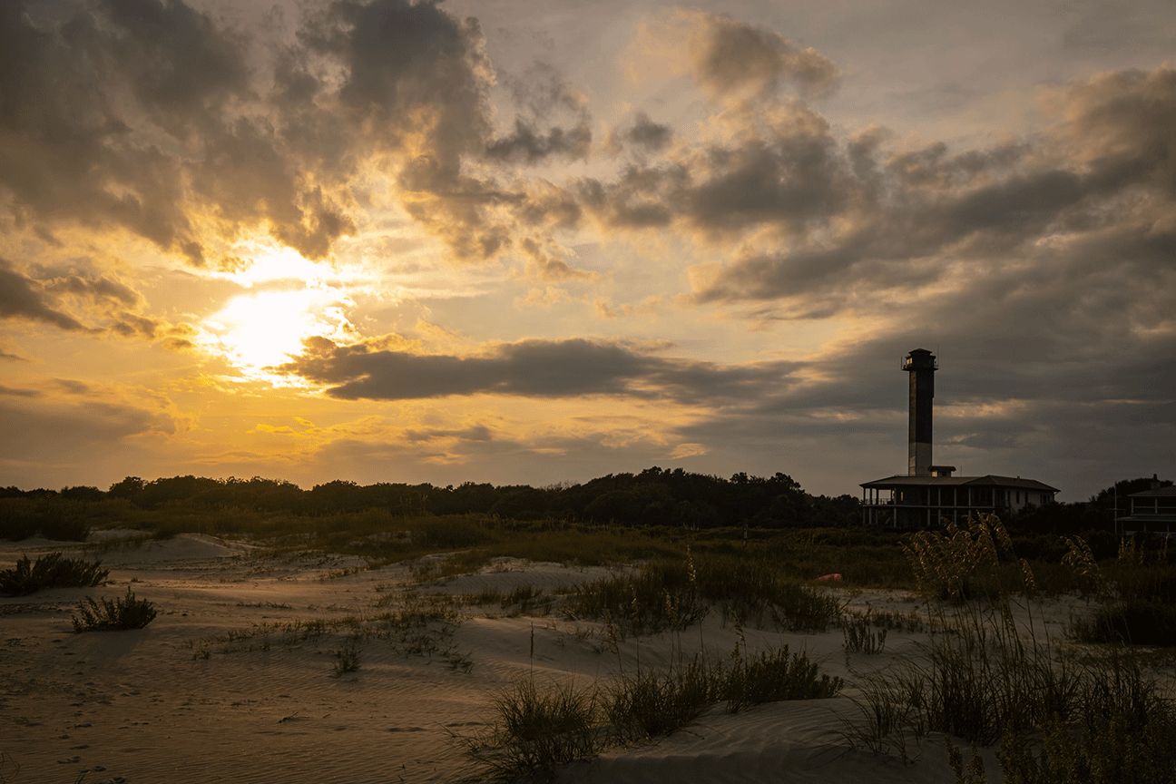 "Sullivans Island Sunset Lighthouse"