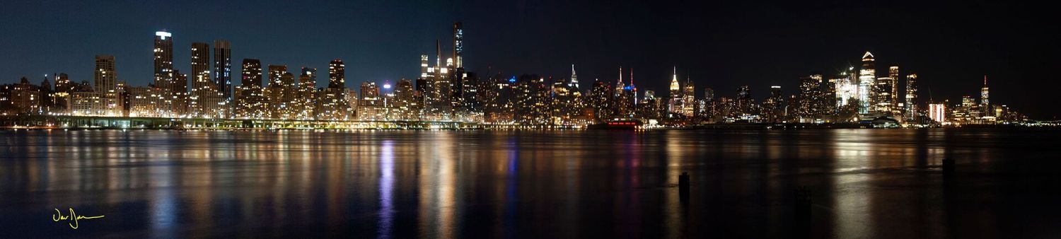 "New York City Panoramic Night Shot" by David Johnson