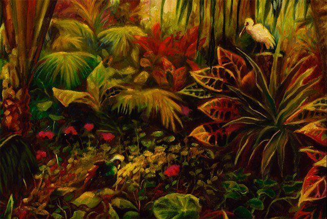 "Birds in Shrub" by Joyce Hall