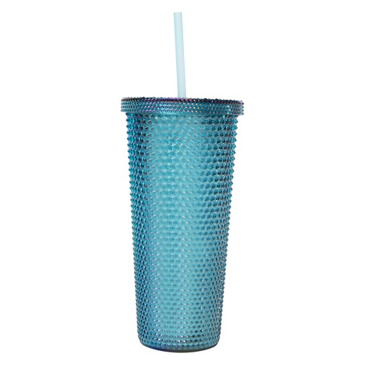 *4 LEFT!!* IRIDESCENT BLUE TUMBLER &amp; CBD Water Enhancer TRIAL PACK of 6