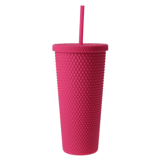 *ONE LEFT* HOT PINK STUDDED TUMBLER &amp; Water Enhancer TRIAL PACK of 6