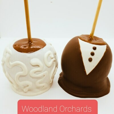 Bride and Groom Caramel Apples