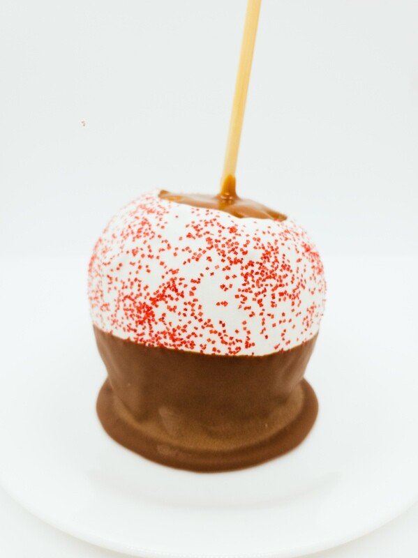 Chocolate Dipped Cinnamon Caramel Apple