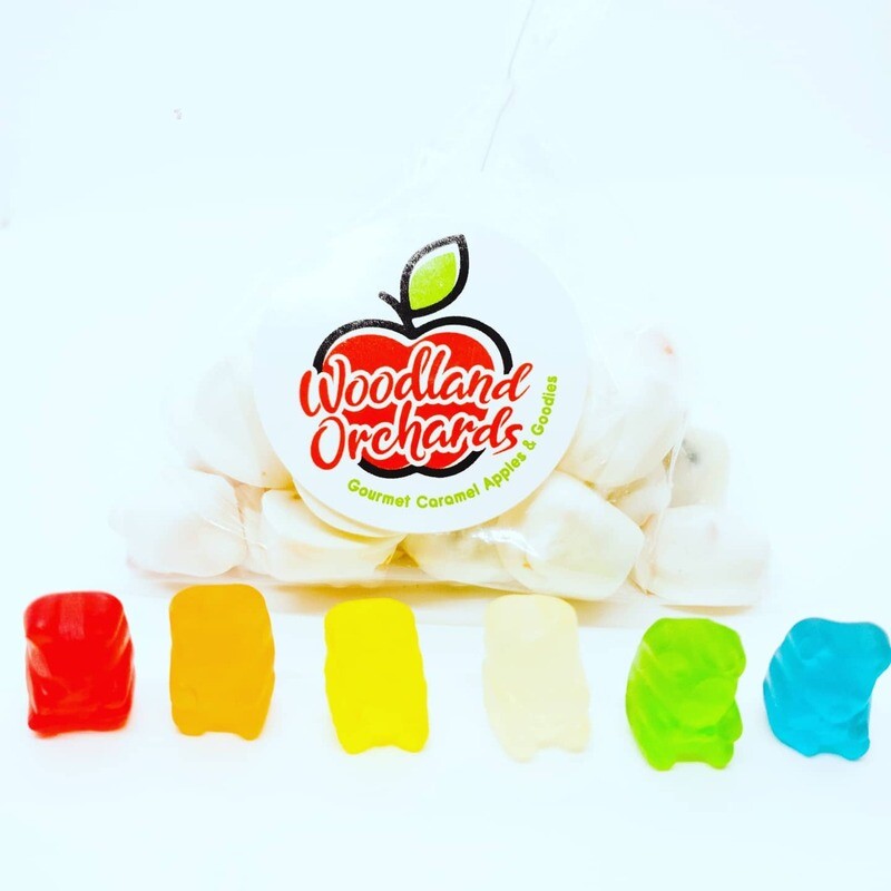 White Chocolate covered Gummy Bears